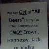 No beer