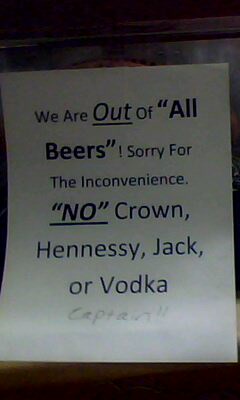 No beer